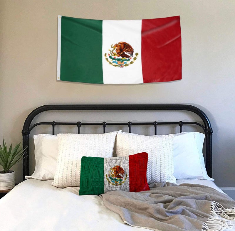 DANF FLAG DANF Mexico Flag 3x5 Ft - 100D Thicker Polyester - Mexican MX National Flags Double Stitched Quality 3 X 5 Feet with Brass Grommets Indoor Outdoor Use - Image 2